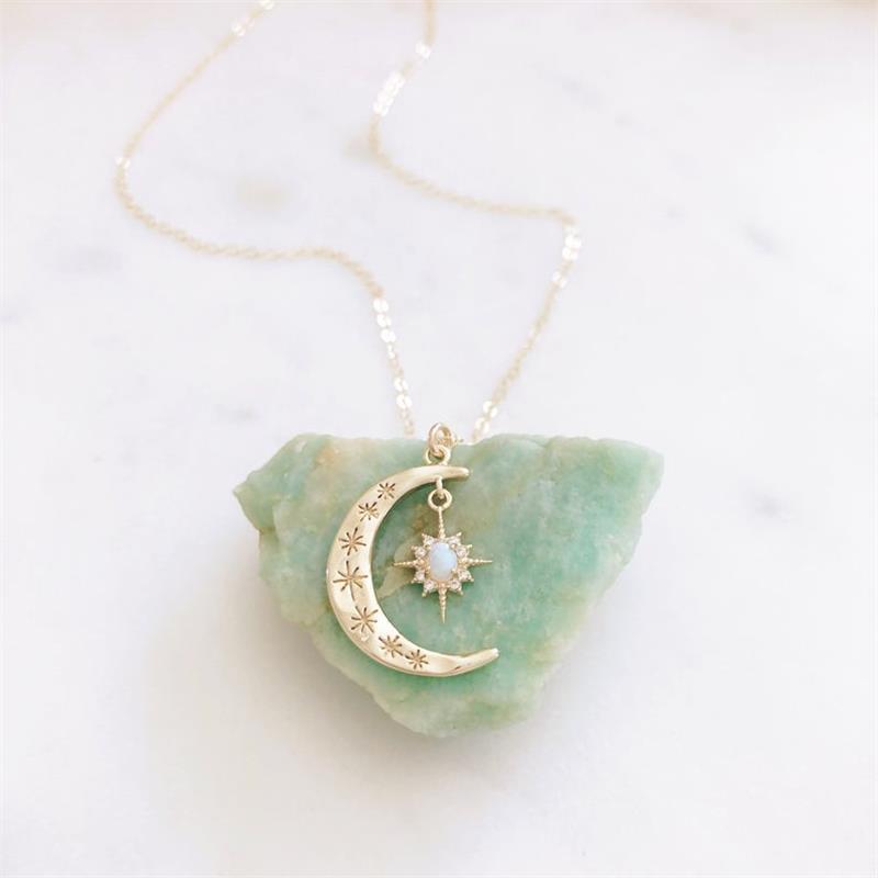 One With The Universe - Moon Necklace