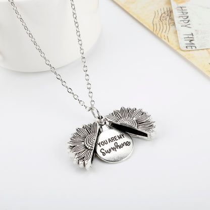 You Are My Sunshine Sunflower Necklace